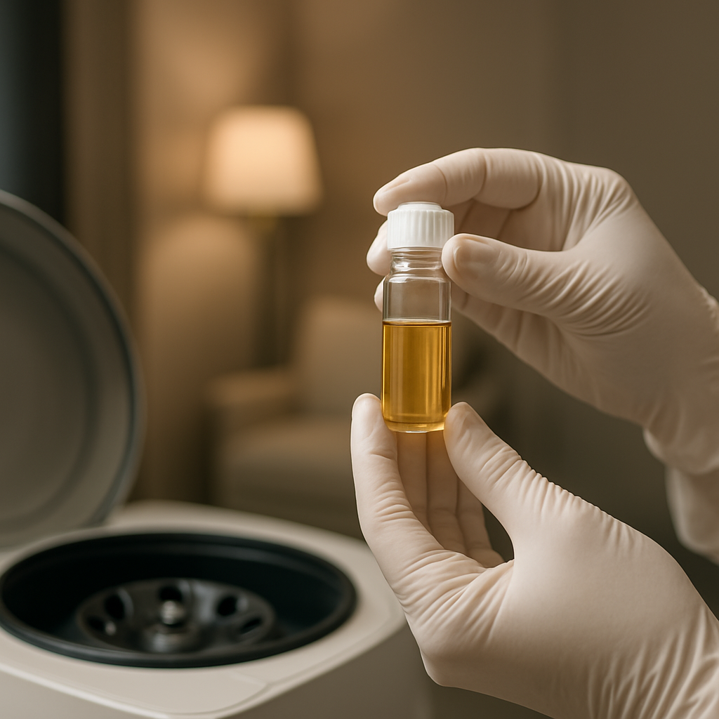 Aufbereitetes, körpereigenes Blutplasma für eine PRP-Behandlung